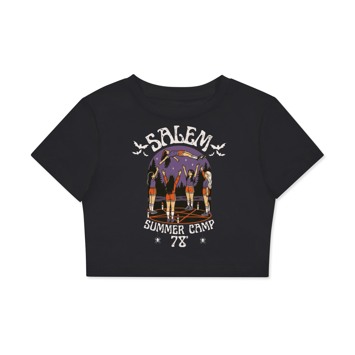 Salem Summer Camp Women's Fitted Bodycon Tee (READY TO SHIP) - Goth Cloth Co.