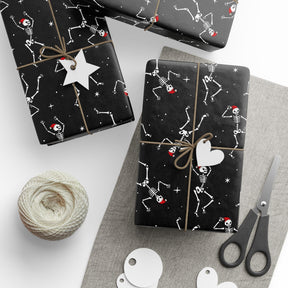 Santa Skeleton Dance Spooky Gift Wrap - Goth Cloth Co.Home Decor28663553231892109305