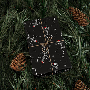 Santa Skeleton Dance Spooky Gift Wrap - Goth Cloth Co.Home Decor64269051210716806413