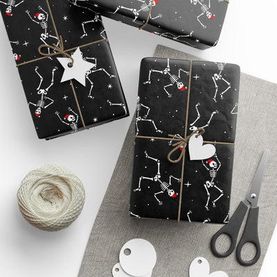 Santa Skeleton Dance Spooky Gift Wrap - Goth Cloth Co.Home Decor64269051210716806413