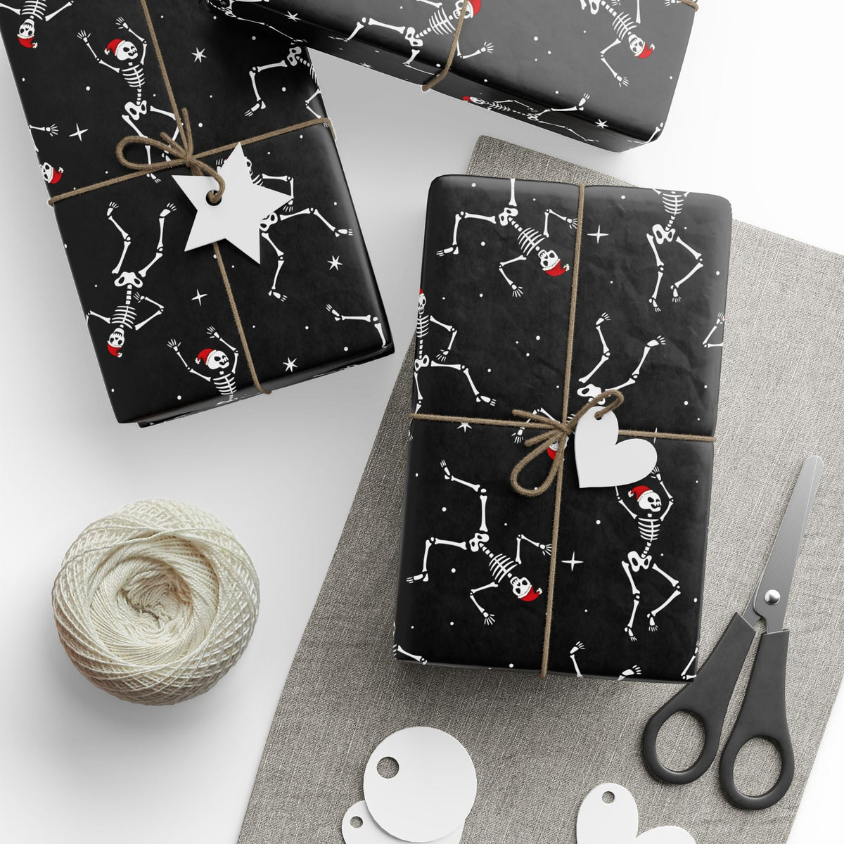 Santa Skeleton Dance Spooky Gift Wrap - Goth Cloth Co.Home Decor64269051210716806413