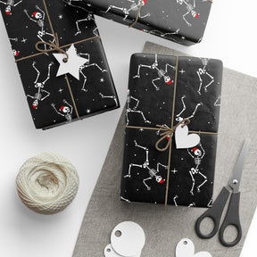 Santa Skeleton Dance Spooky Gift Wrap - Goth Cloth Co.Home Decor64269051210716806413