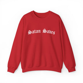Satan Saves Gothic Crew Neck Sweatshirt - Goth Cloth Co.Sweatshirt20130362017940868756