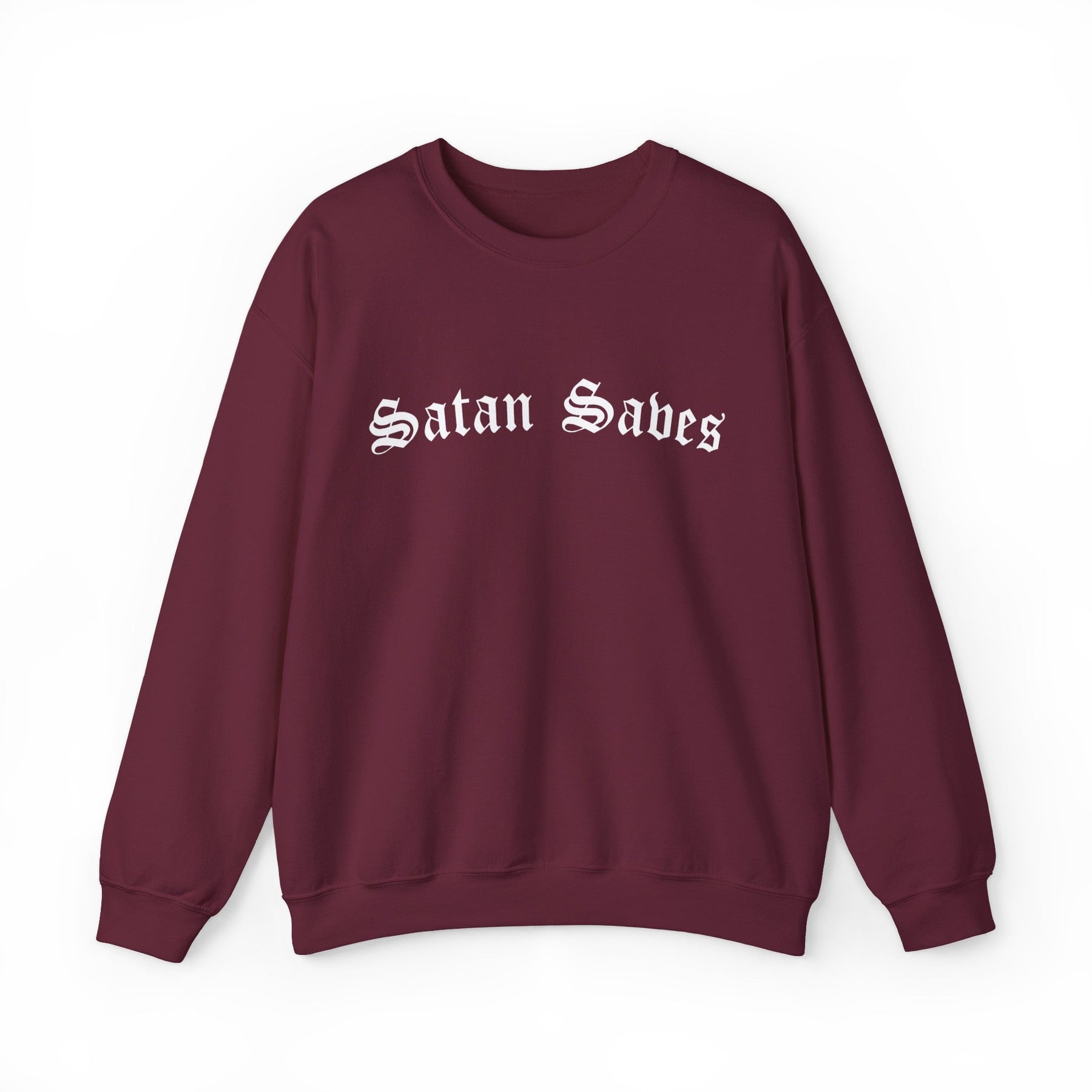 Satan Saves Gothic Crew Neck Sweatshirt - Goth Cloth Co.Sweatshirt58071057446704711927