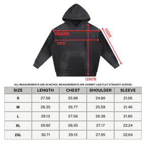 Savage Mutations Grunge Frayed Fleece Hoodie - Goth Cloth Co.251219PODRB0464006