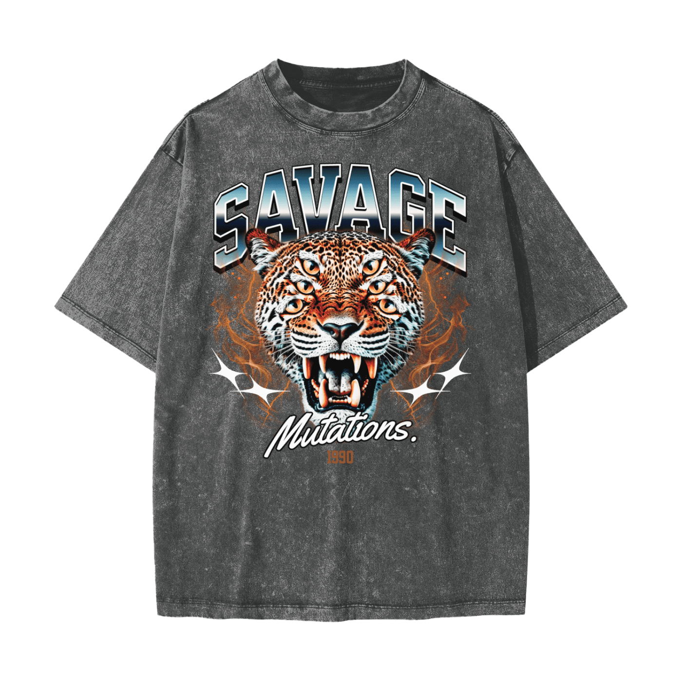 Savage Mutations Heavyweight Snow Washed T-Shirt - Goth Cloth Co.260108PODPQ0710013