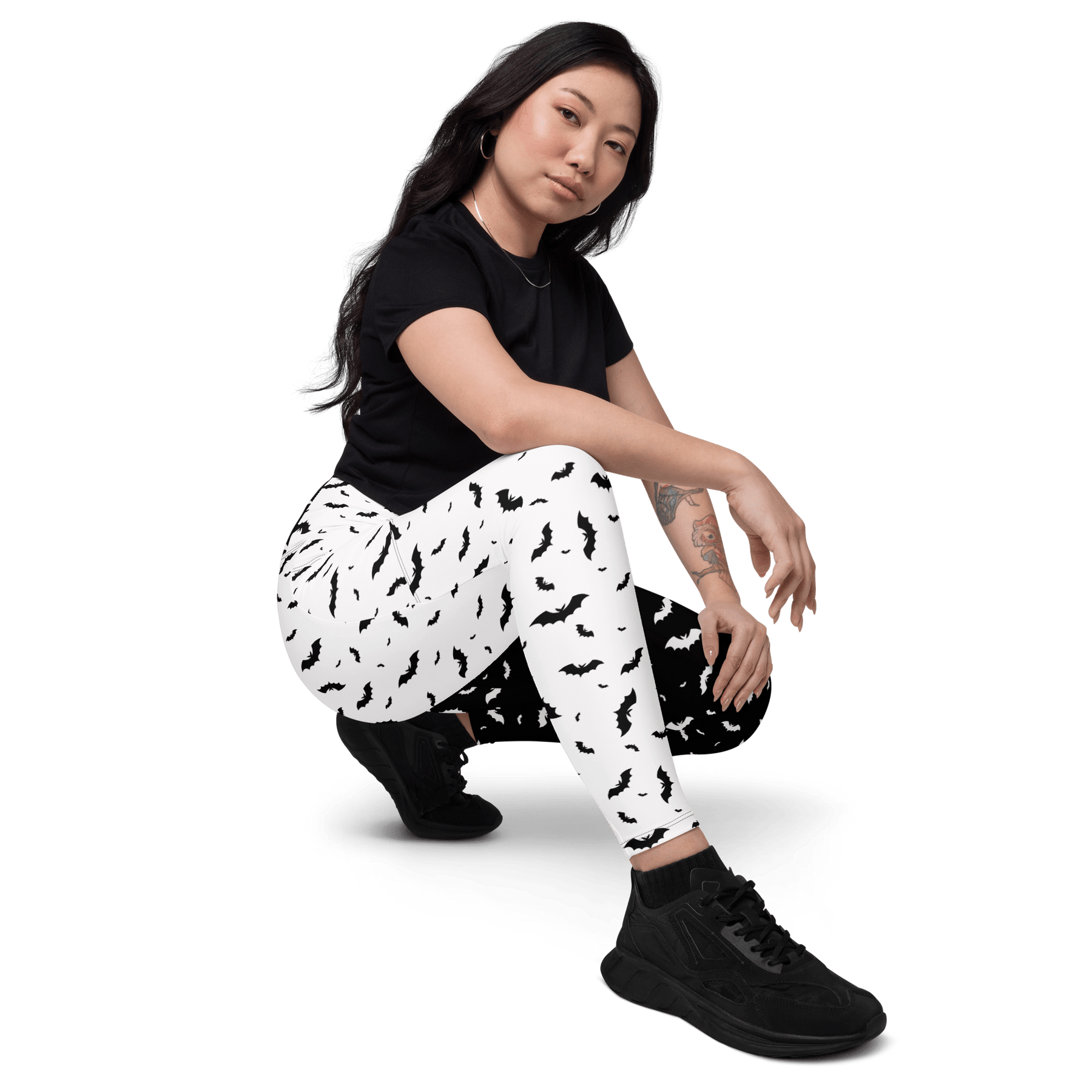 Seeing Double Crossover Leggings with Pockets - Goth Cloth Co.6548451_14137