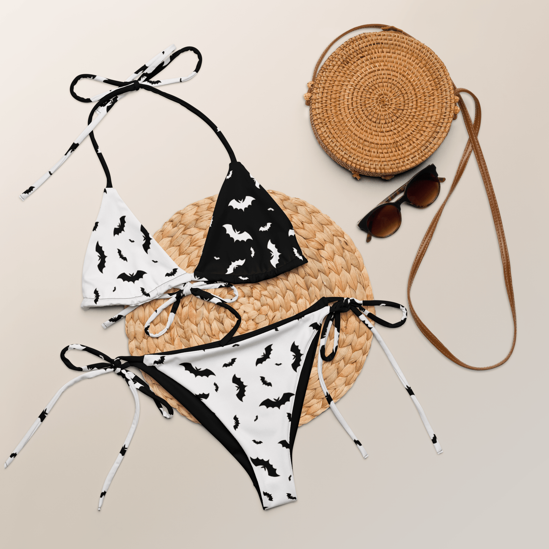 Seeing Double Split Bats String Bikini Top - Goth Cloth Co.7255390_16564