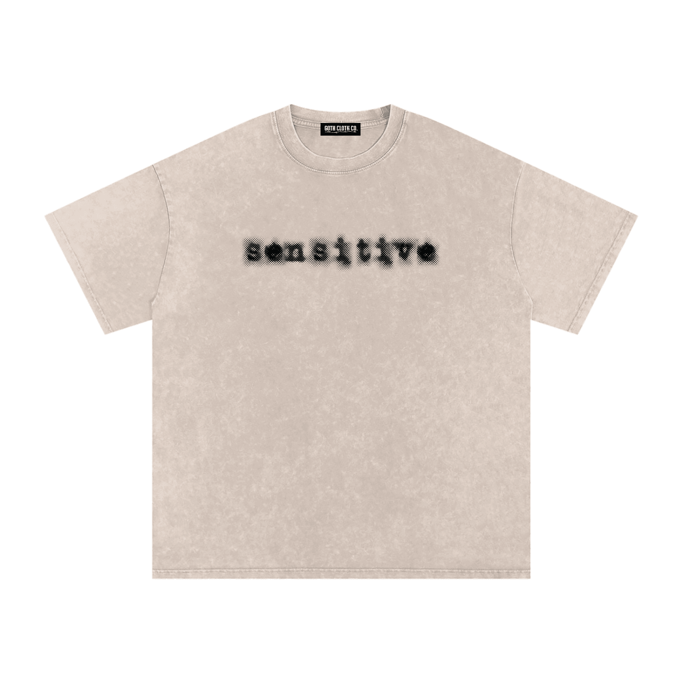 Sensitive Acid Washed Cotton T-Shirt - Goth Cloth Co.260521PODPQ0175001