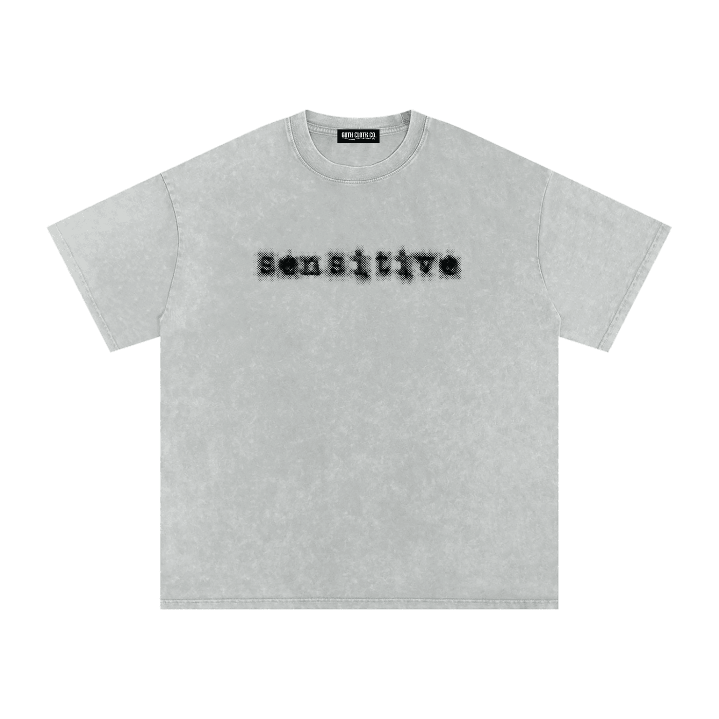 Sensitive Acid Washed Cotton T-Shirt - Goth Cloth Co.260521PODPQ0175007