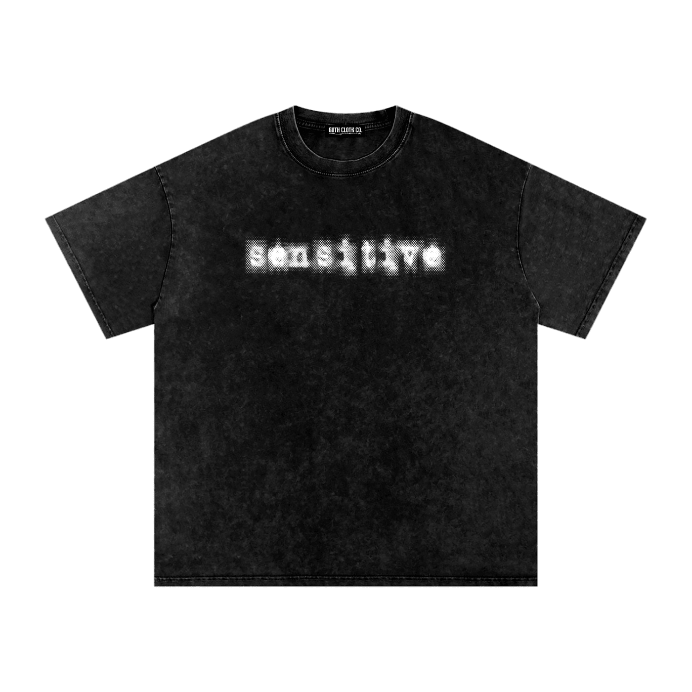 Sensitive Acid Washed Cotton T-Shirt - Goth Cloth Co.260521PODPQ0180001