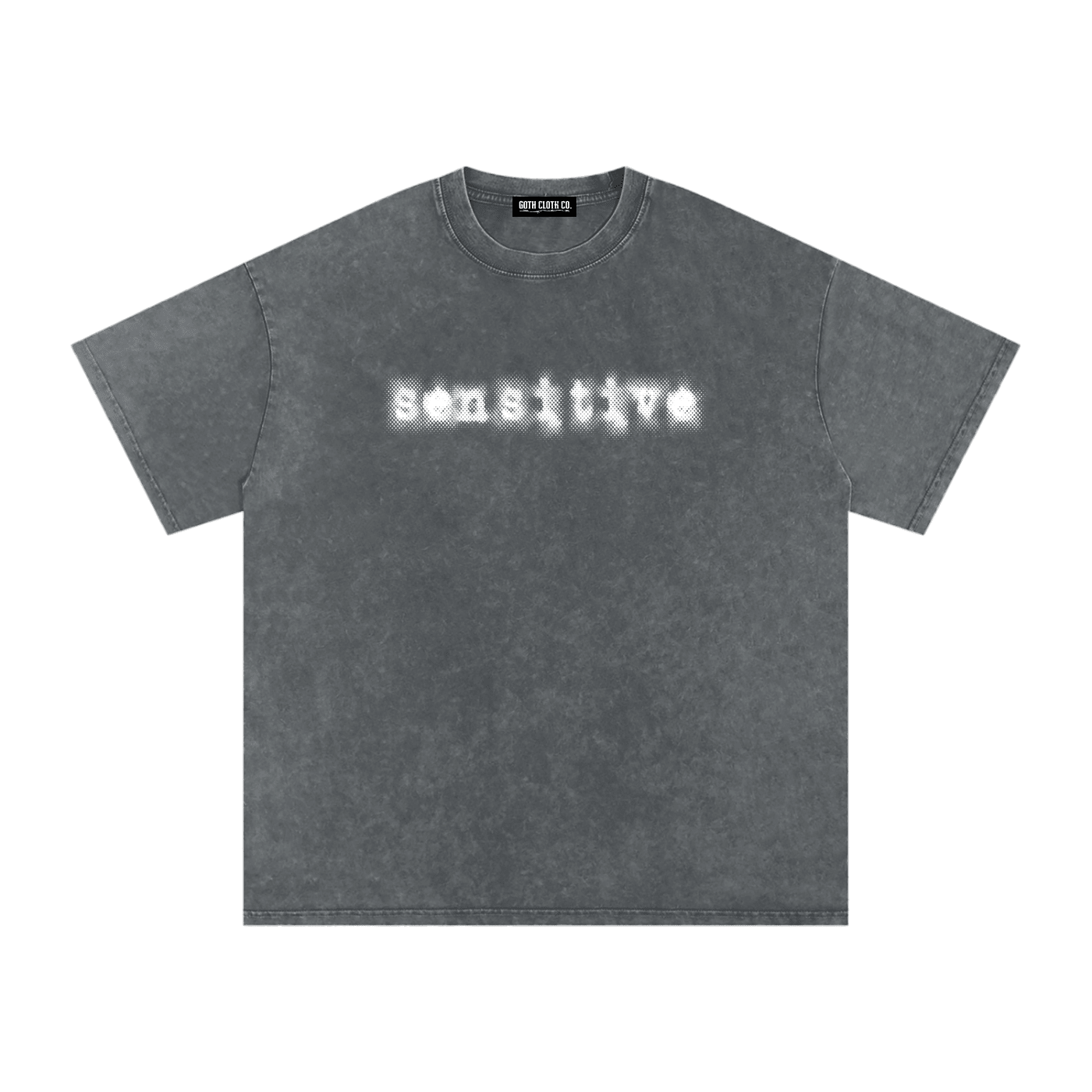 Sensitive Acid Washed Cotton T-Shirt - Goth Cloth Co.260521PODPQ0180007