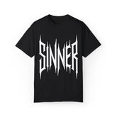 Sinner Metal Font Comfy Tee (READY TO SHIP) - Goth Cloth Co.20923445789992698000