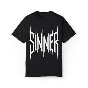 Sinner Metal Font Comfy Tee (READY TO SHIP) - Goth Cloth Co.20923445789992698000