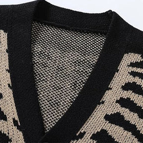 Skeleton Button Up Unisex Cardigan - Goth Cloth Co.