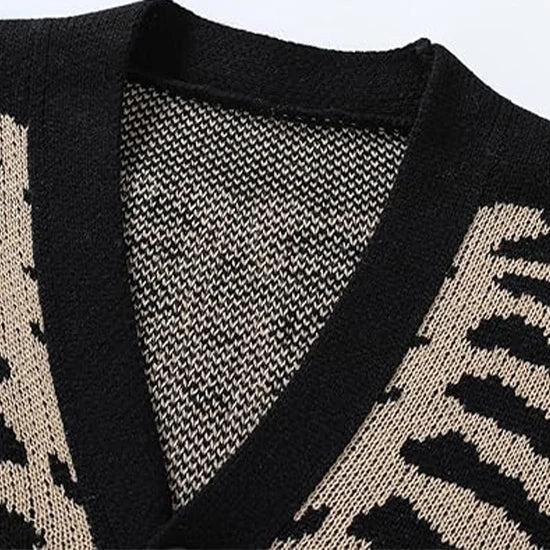 Skeleton Button Up Unisex Cardigan - Goth Cloth Co.