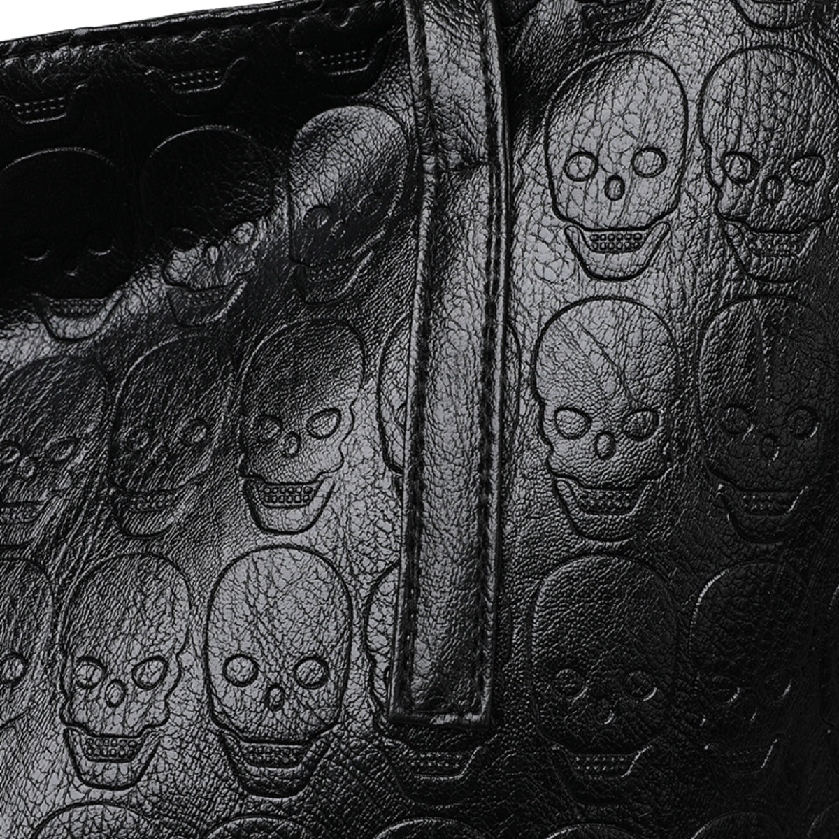 Skeleton Pattern PU Leather Tote Bag - Goth Cloth Co.Bags100700429041438