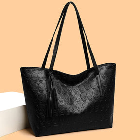 Skeleton Pattern PU Leather Tote Bag - Goth Cloth Co.Bags100700429041438