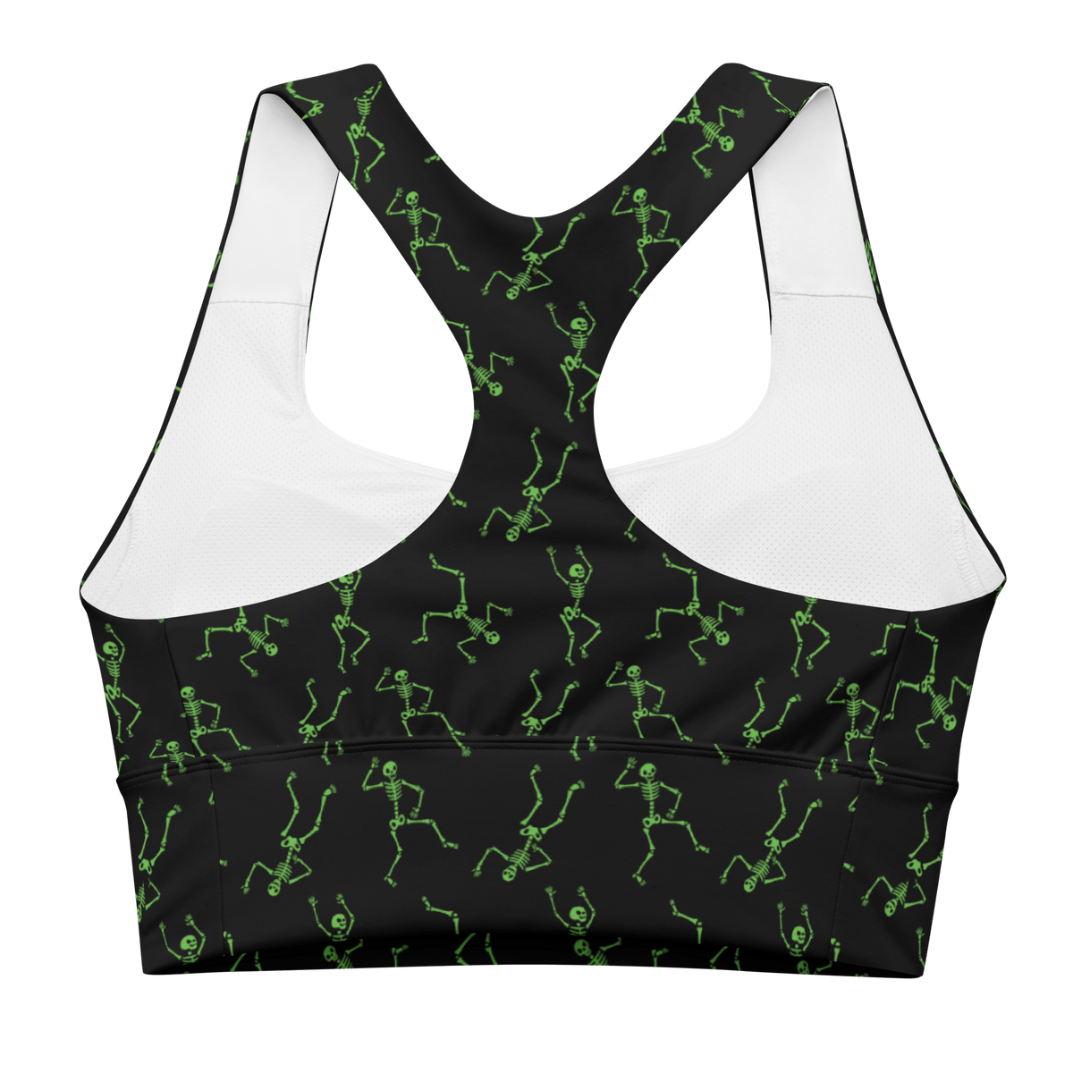 Skeleton Rave Longline Sports Bra - Goth Cloth Co.8750443_12290