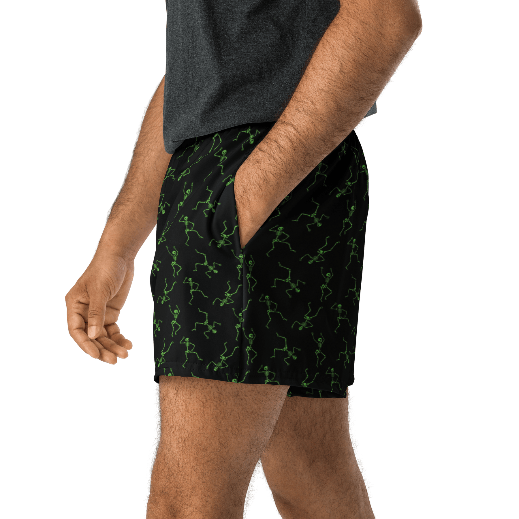 Skeleton Rave Unisex Athletic Shorts - Goth Cloth Co.4565134_9804