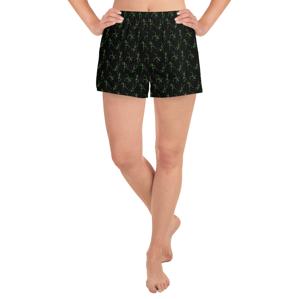 Skeleton Rave Unisex Athletic Shorts - Goth Cloth Co.4565134_9804