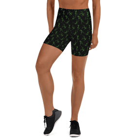 Skeleton Rave Yoga Shorts - Goth Cloth Co.1631830_9079