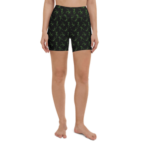 Skeleton Rave Yoga Shorts - Goth Cloth Co.1631830_9079