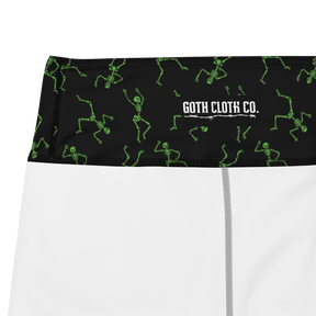 Skeleton Rave Yoga Shorts - Goth Cloth Co.1631830_9079