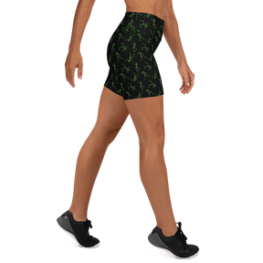 Skeleton Rave Yoga Shorts - Goth Cloth Co.1631830_9079