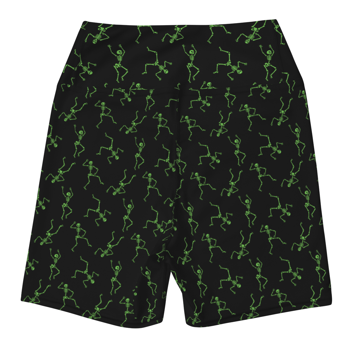 Skeleton Rave Yoga Shorts - Goth Cloth Co.1631830_9079