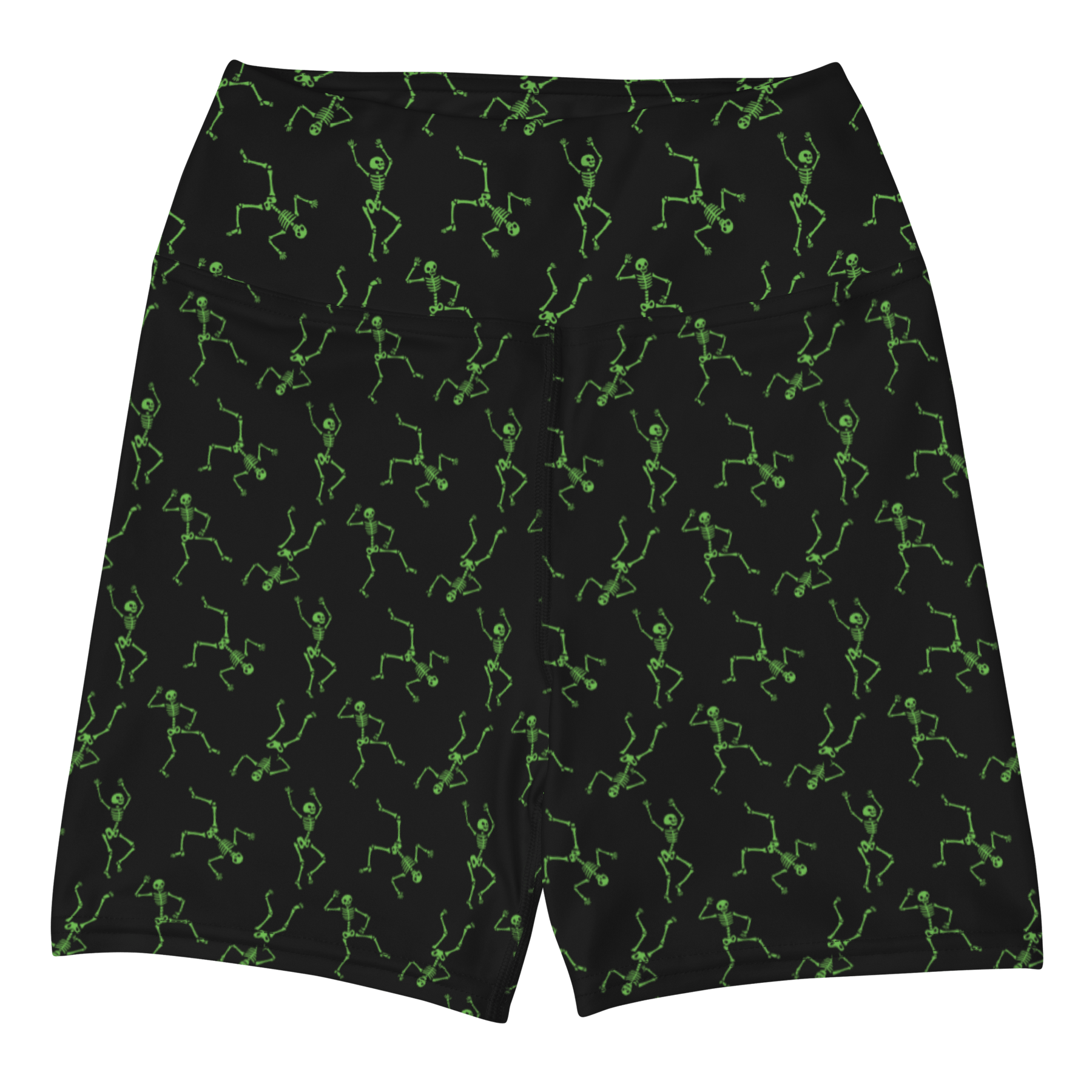 Skeleton Rave Yoga Shorts - Goth Cloth Co.1631830_9079