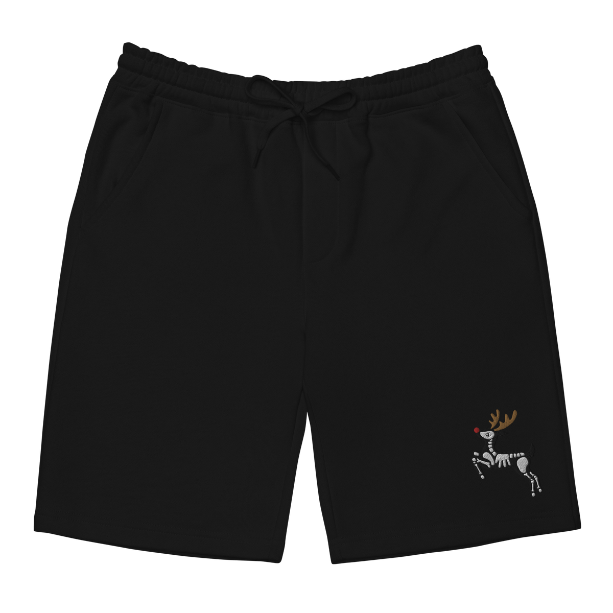 Skeleton Reindeer Fleece Shorts - Goth Cloth Co.2387928_12444