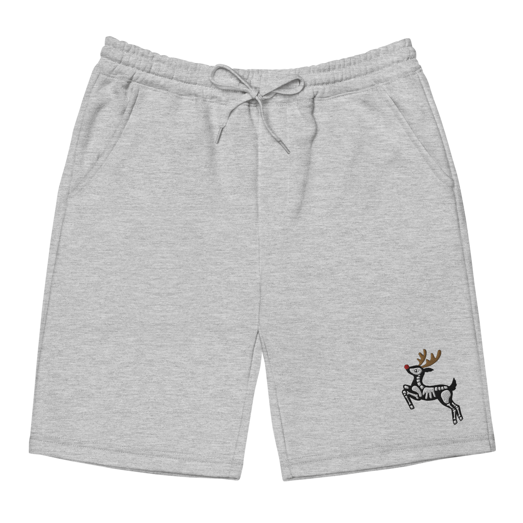 Skeleton Reindeer Fleece Shorts - Goth Cloth Co.4858695_12449