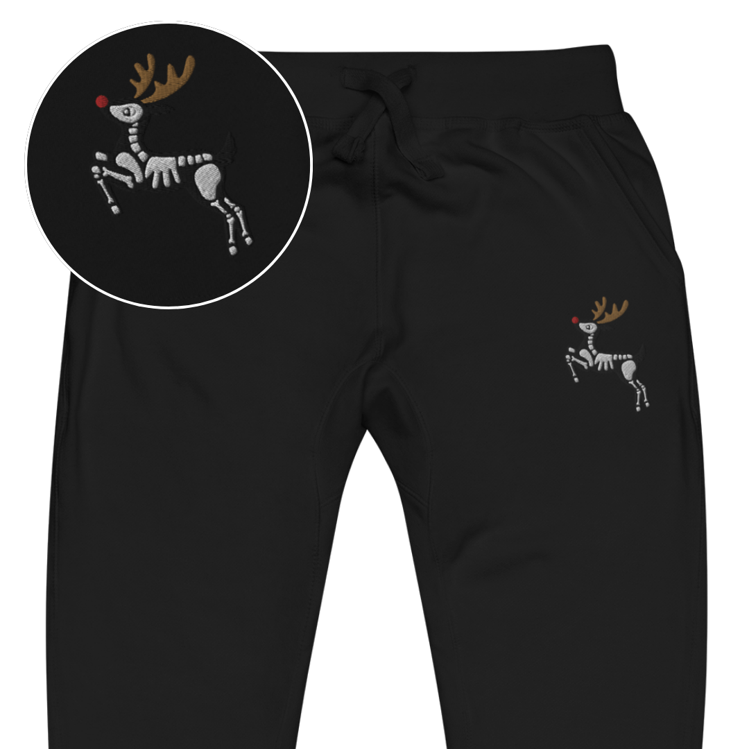 Skeleton Reindeer Fleece Sweatpants - Goth Cloth Co.joggers3914865_11265