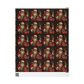 Skeleton Santa Gift Wrap - Goth Cloth Co.Home Decor33518356763180093911