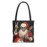 Skeleton Santa Guitar Rock Reusable Gift Bag Tote - Goth Cloth Co.Bags27349135720825501535