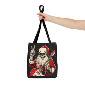 Skeleton Santa Guitar Rock Reusable Gift Bag Tote - Goth Cloth Co.Bags27349135720825501535