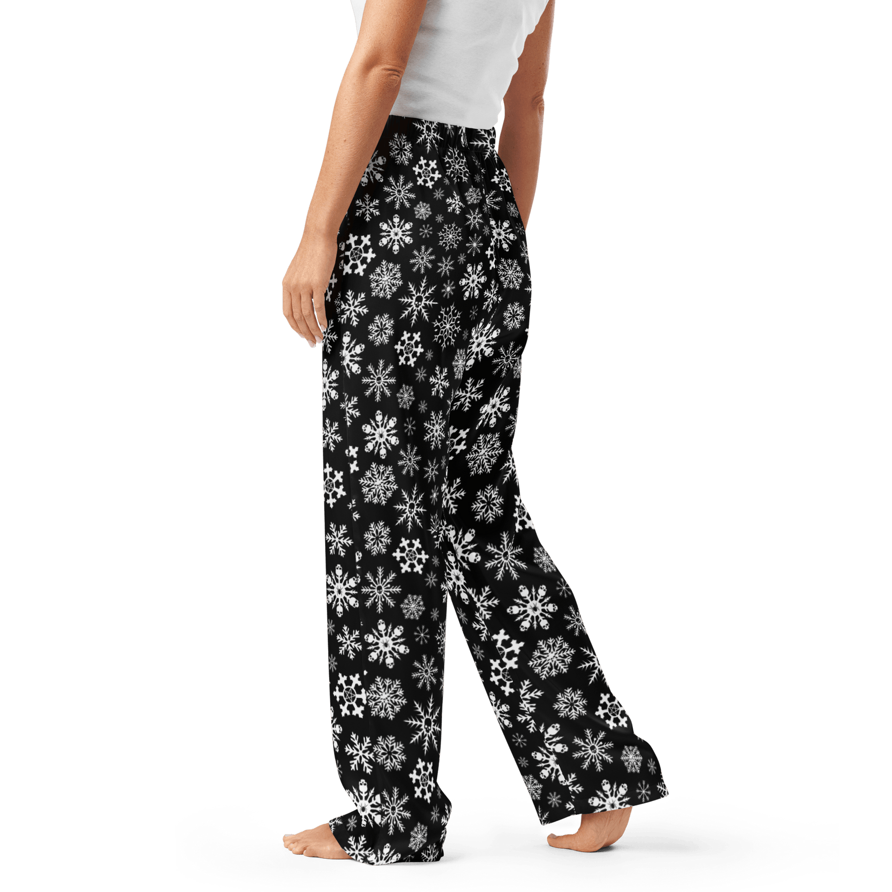 Skulldrift Snow Silky Pajama Pants - Goth Cloth Co.6483870_20976