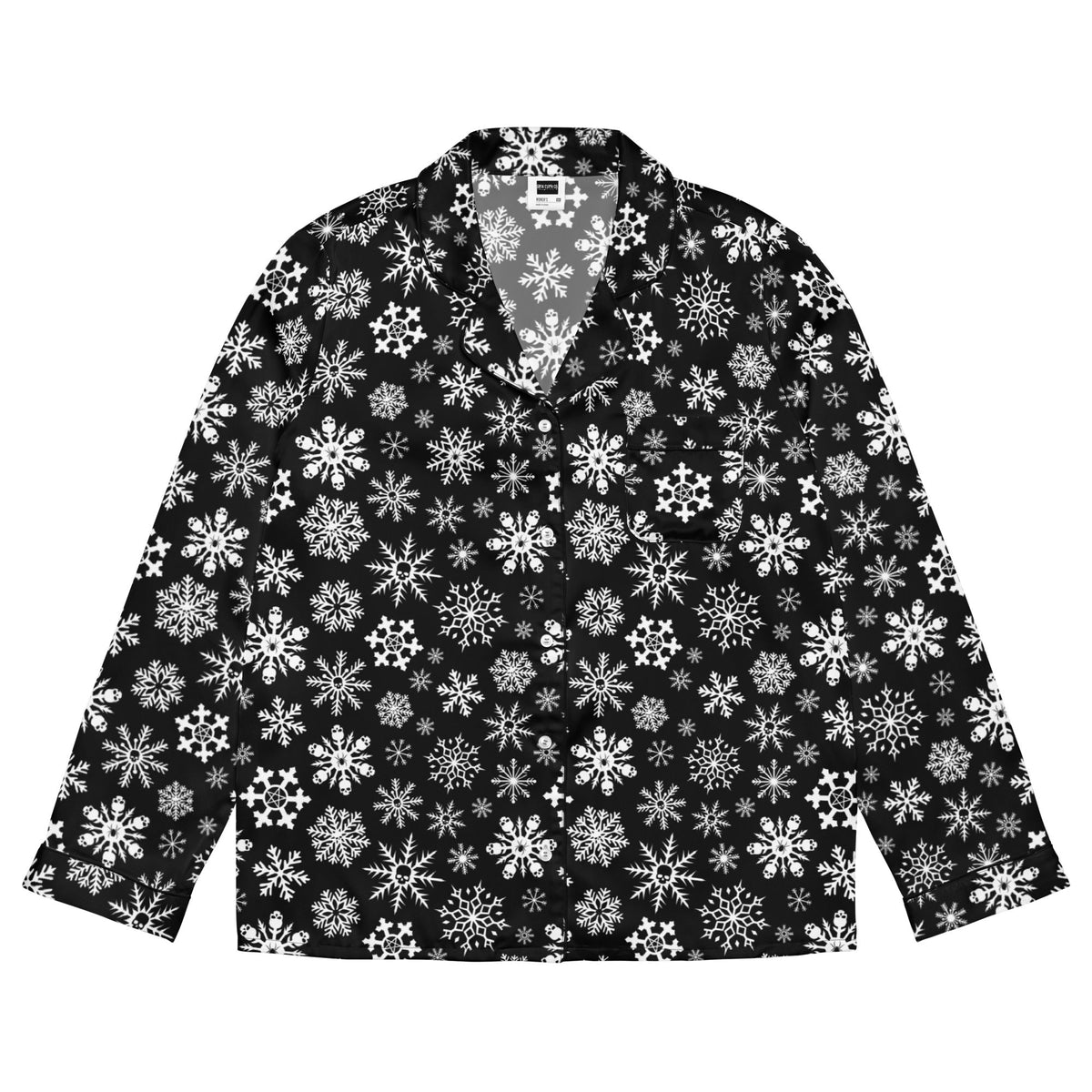 Skulldrift Snow Silky Pajama Top - Goth Cloth Co.1816835_20952