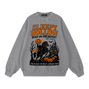Sleepy Hollow Acid Wash Sweatshirt - Goth Cloth Co.260915PODRA11284006