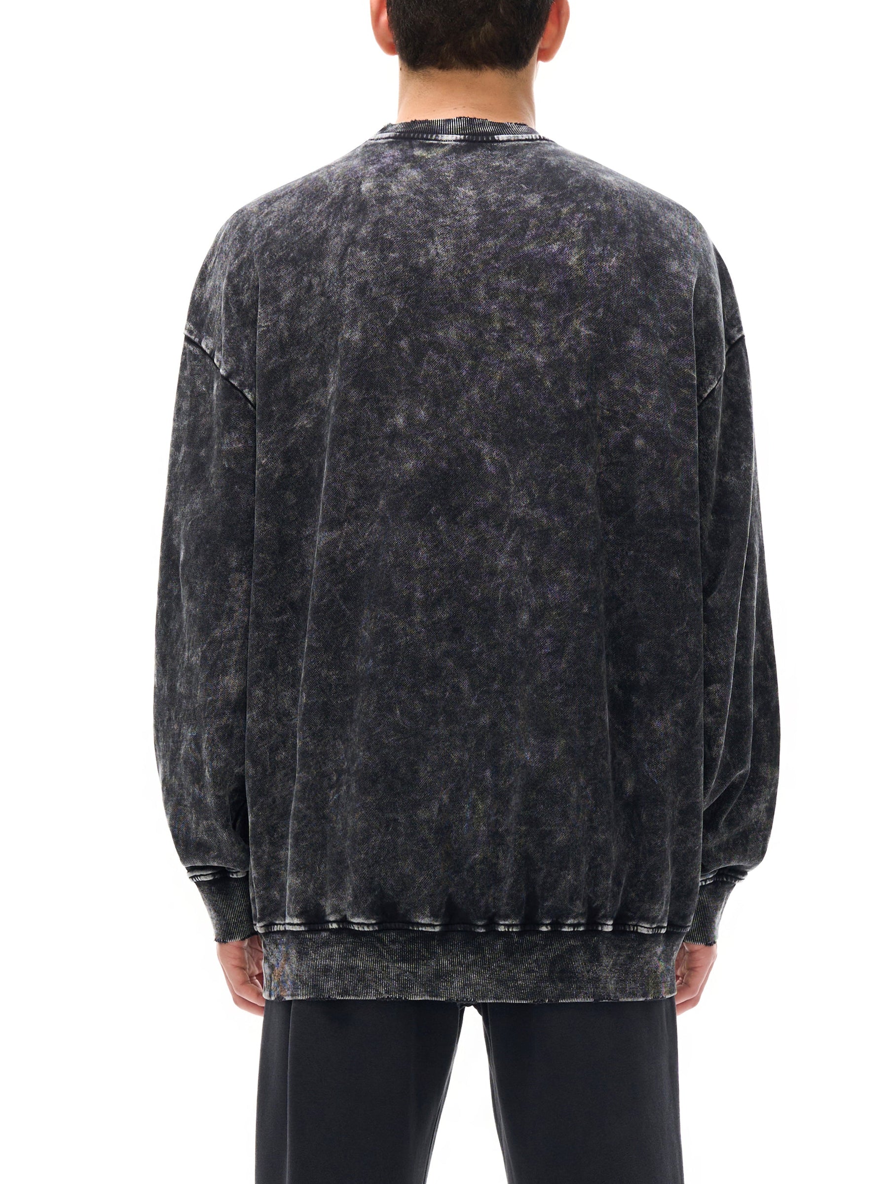 Sleigher Snow Washed Hand - Frayed Sweatshirt (Limited Edition) - Goth Cloth Co.251028PODRA0144001