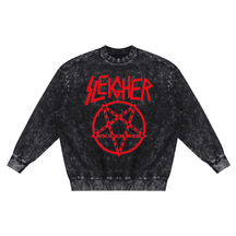 Sleigher Snow Washed Hand - Frayed Sweatshirt (Limited Edition) - Goth Cloth Co.251028PODRA0144001