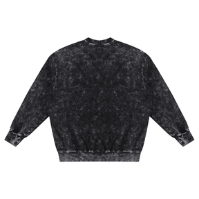 Sleigher Snow Washed Hand - Frayed Sweatshirt (Limited Edition) - Goth Cloth Co.251028PODRA0144001