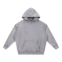 Snow Wash Hand - Frayed Heavyweight Hoodie - Goth Cloth Co.251217PODRA1607006