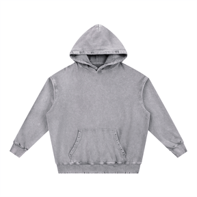 Snow Wash Hand - Frayed Heavyweight Hoodie - Goth Cloth Co.251217PODRA1607006
