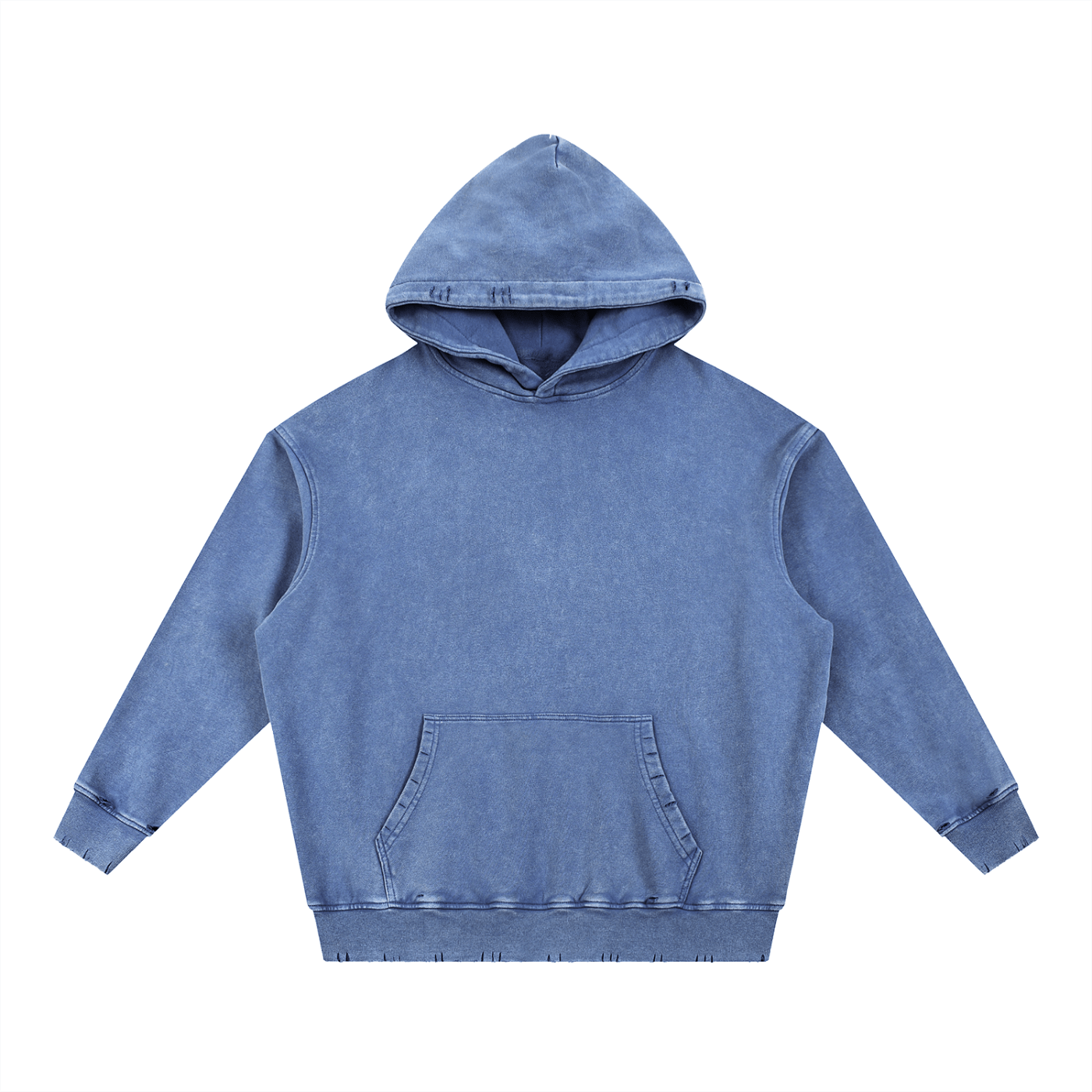 Acid Wash Hand-Frayed Heavyweight Hoodie | Goth Cloth Co.