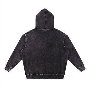 Snow Wash Hand - Frayed Heavyweight Hoodie - Goth Cloth Co.251217PODRA1607021