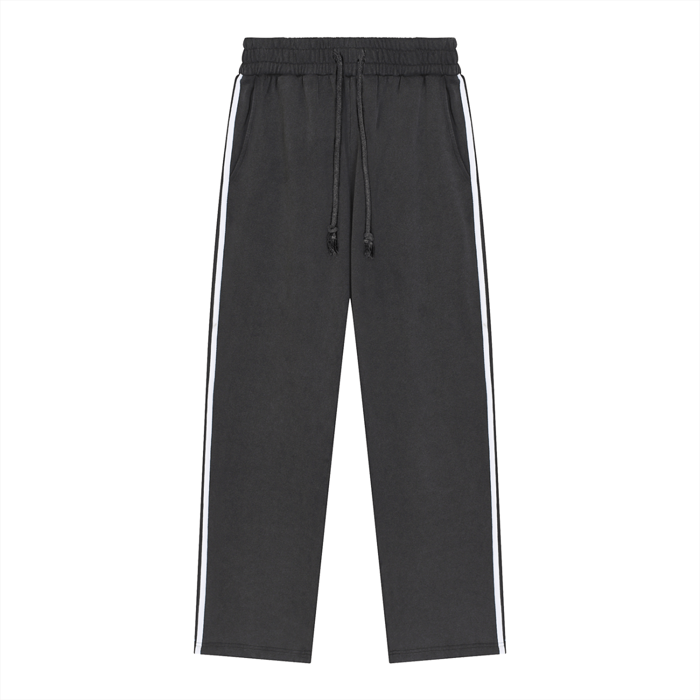 Snow Washed Contrast Tape Sweatpants - Goth Cloth Co.251217PODPX0931001