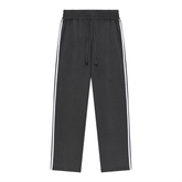 Snow Washed Contrast Tape Sweatpants - Goth Cloth Co.251217PODPX0931001
