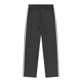 Snow Washed Contrast Tape Sweatpants - Goth Cloth Co.251217PODPX0931001